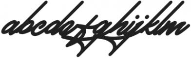 Jhackyson Signature Italic otf (400) Font LOWERCASE
