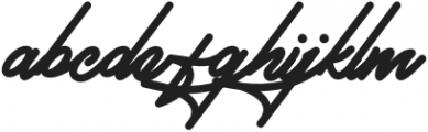 Jhackyson Signature otf (400) Font LOWERCASE