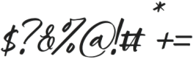 Jhelytha Italic otf (400) Font OTHER CHARS