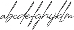 Jhenyta Signature Regular otf (400) Font LOWERCASE