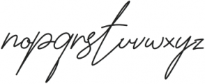 Jhenyta Signature Regular otf (400) Font LOWERCASE