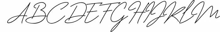 Jhenyta Signature Script Font UPPERCASE