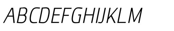 JH Oleph Extra Light Condensed Italic Font UPPERCASE