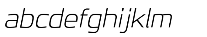 JH Oleph Extra Light Expanded Italic Font LOWERCASE