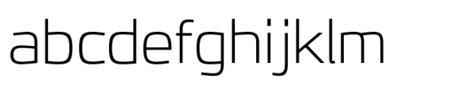 JH Oleph Extra Light Expanded Font LOWERCASE