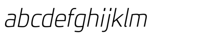 JH Oleph Extra Light Italic Font LOWERCASE