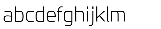 JH Oleph Extra Light Semi Expanded Font LOWERCASE