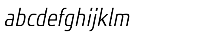 JH Oleph Light Condensed Italic Font LOWERCASE