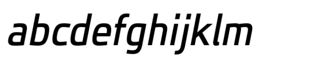 JH Oleph Medium Semi Condensed Italic Font LOWERCASE