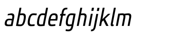 JH Oleph Regular Condensed Italic Font LOWERCASE