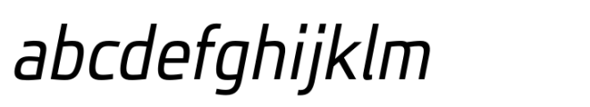 JH Oleph Regular Semi Condensed Italic Font LOWERCASE