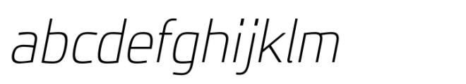 JH Oleph Thin Italic Font LOWERCASE