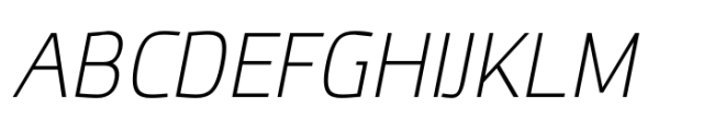 JH Oleph Thin Semi Condensed Italic Font UPPERCASE