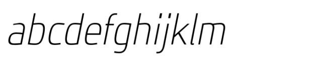 JH Oleph Thin Semi Condensed Italic Font LOWERCASE