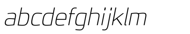 JH Oleph Thin Semi Expanded Italic Font LOWERCASE