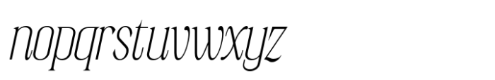 JHC Audemars Thin Italic Font LOWERCASE