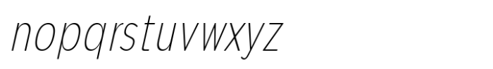 JHC Mirko Condensed Extralight Italic Font LOWERCASE