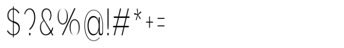 JHC Mirko Condensed Extralight Font OTHER CHARS