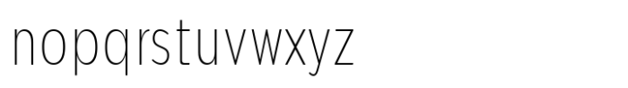 JHC Mirko Condensed Extralight Font LOWERCASE