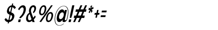 JHC Mirko Condensed Semibold Italic Font OTHER CHARS