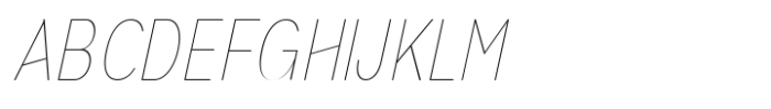 JHC Mirko Condensed Thin Italic Font UPPERCASE