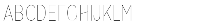 JHC Mirko Condensed Thin Font UPPERCASE
