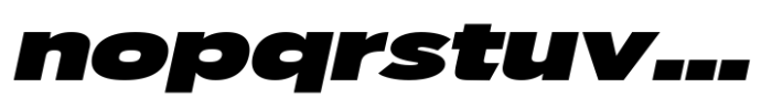 JHC Mirko Expanded Extrablack Italic Font LOWERCASE