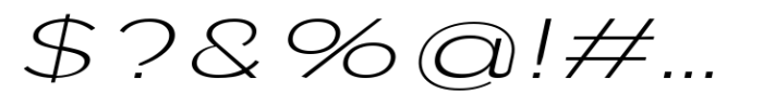 JHC Mirko Expanded Extralight Italic Font OTHER CHARS