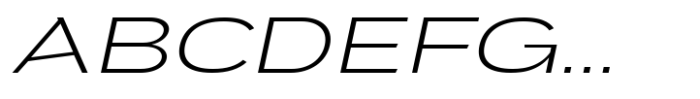 JHC Mirko Expanded Extralight Italic Font UPPERCASE
