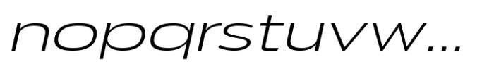 JHC Mirko Expanded Extralight Italic Font LOWERCASE
