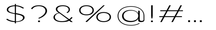 JHC Mirko Expanded Extralight Font OTHER CHARS