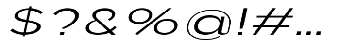 JHC Mirko Expanded Light Italic Font OTHER CHARS