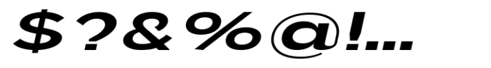 JHC Mirko Expanded Semibold Italic Font OTHER CHARS