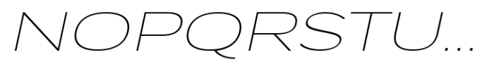 JHC Mirko Expanded Thin Italic Font UPPERCASE