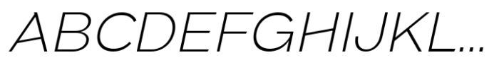 JHC Mirko Extralight Italic Font UPPERCASE
