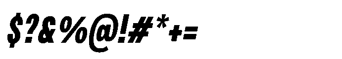 JHC Noda Condensed Black Italic Font OTHER CHARS