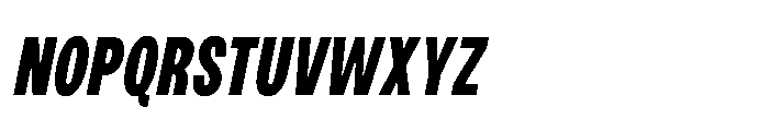 JHC Noda Condensed Black Italic Font UPPERCASE