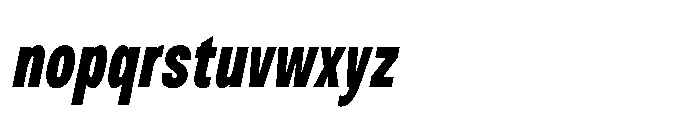 JHC Noda Condensed Black Italic Font LOWERCASE
