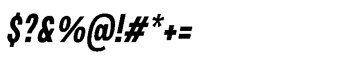JHC Noda Condensed Extrabold Italic Font OTHER CHARS