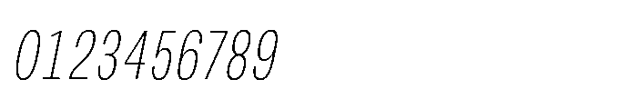 JHC Noda Condensed Extralight Italic Font OTHER CHARS