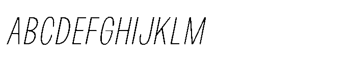 JHC Noda Condensed Extralight Italic Font UPPERCASE