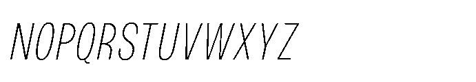 JHC Noda Condensed Extralight Italic Font UPPERCASE