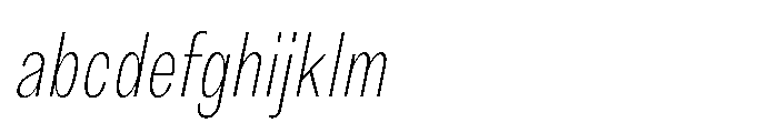 JHC Noda Condensed Extralight Italic FONT
