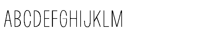 JHC Noda Condensed Extralight Font UPPERCASE