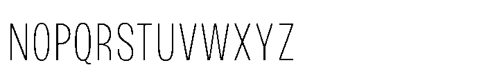 JHC Noda Condensed Extralight Font UPPERCASE