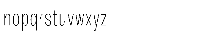 JHC Noda Condensed Extralight Font LOWERCASE