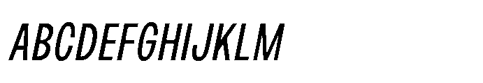 JHC Noda Condensed Medium Italic Font UPPERCASE