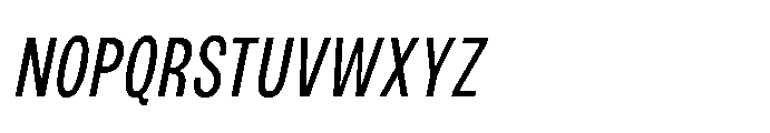 JHC Noda Condensed Medium Italic Font UPPERCASE