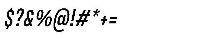 JHC Noda Condensed Semibold Italic Font OTHER CHARS