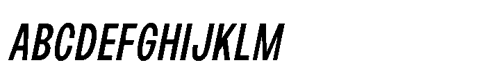 JHC Noda Condensed Semibold Italic Font UPPERCASE